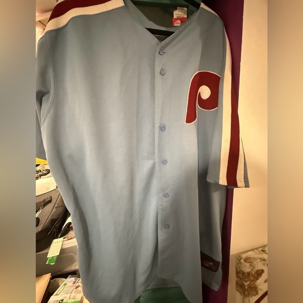 VTG Philadelphia Phillies Cooperstown Collection Jersey By Majestic #20 Sz 4XL
